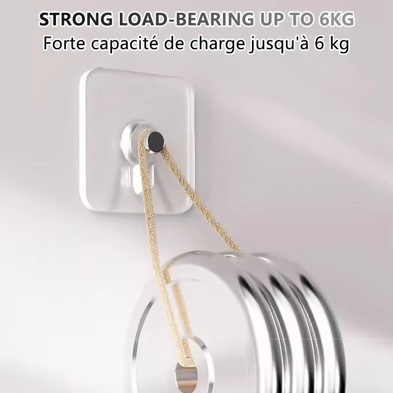 Strong No-Hole Adhesive Wall Hooks - Effortless Picture Hanging for Frames, Posters, and Clocks!