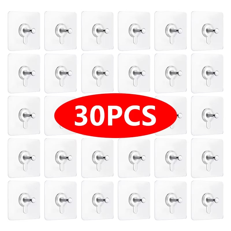 Strong No-Hole Adhesive Wall Hooks - Effortless Picture Hanging for Frames, Posters, and Clocks!