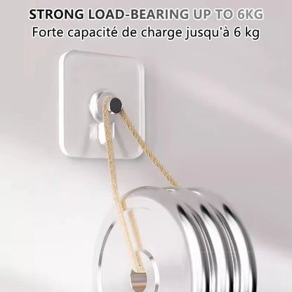 Strong No-Hole Adhesive Wall Hooks - Effortless Picture Hanging for Frames, Posters, and Clocks!