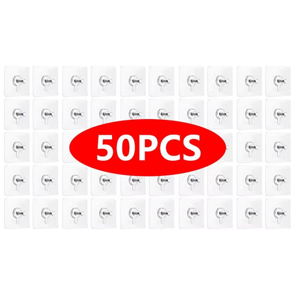 Strong No-Hole Adhesive Wall Hooks - Effortless Picture Hanging for Frames, Posters, and Clocks!
